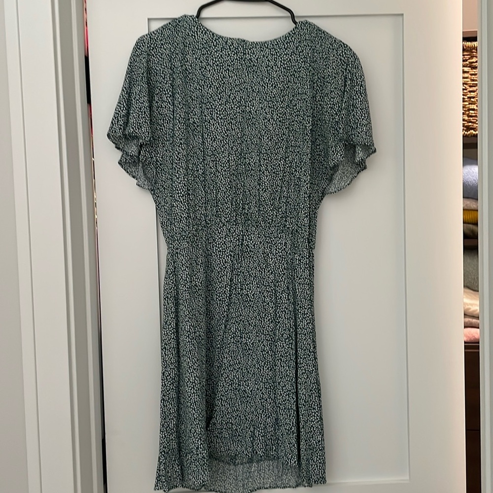 Other Stories Green Flutter Sleeve Mini Dress